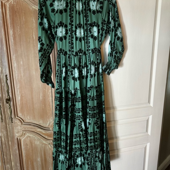 NWOT Anthropologie Omika Rivera Midi dress in emerald - Picture 3 of 6